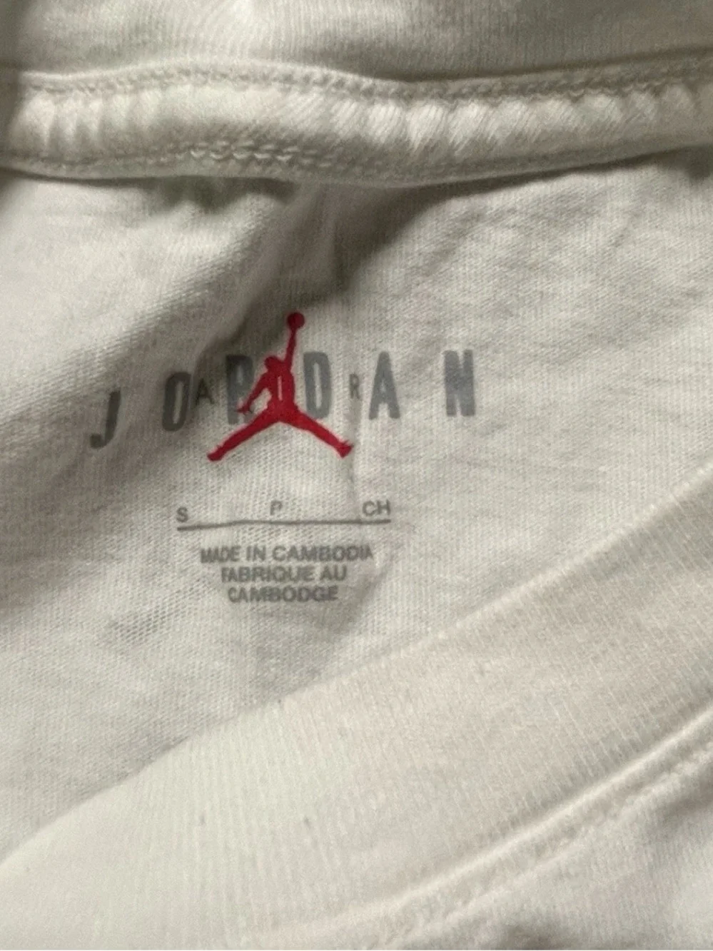 Men’s Air Jordan White Short Sleeve T Shirt Nike Logo Size Small